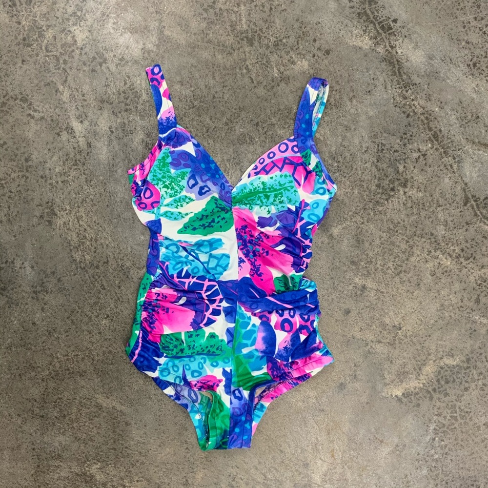 Vintage Gabar Floral One Piece Swimsuit